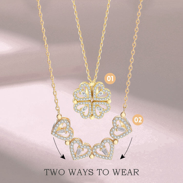 Magnetic Golden Flower Pendant